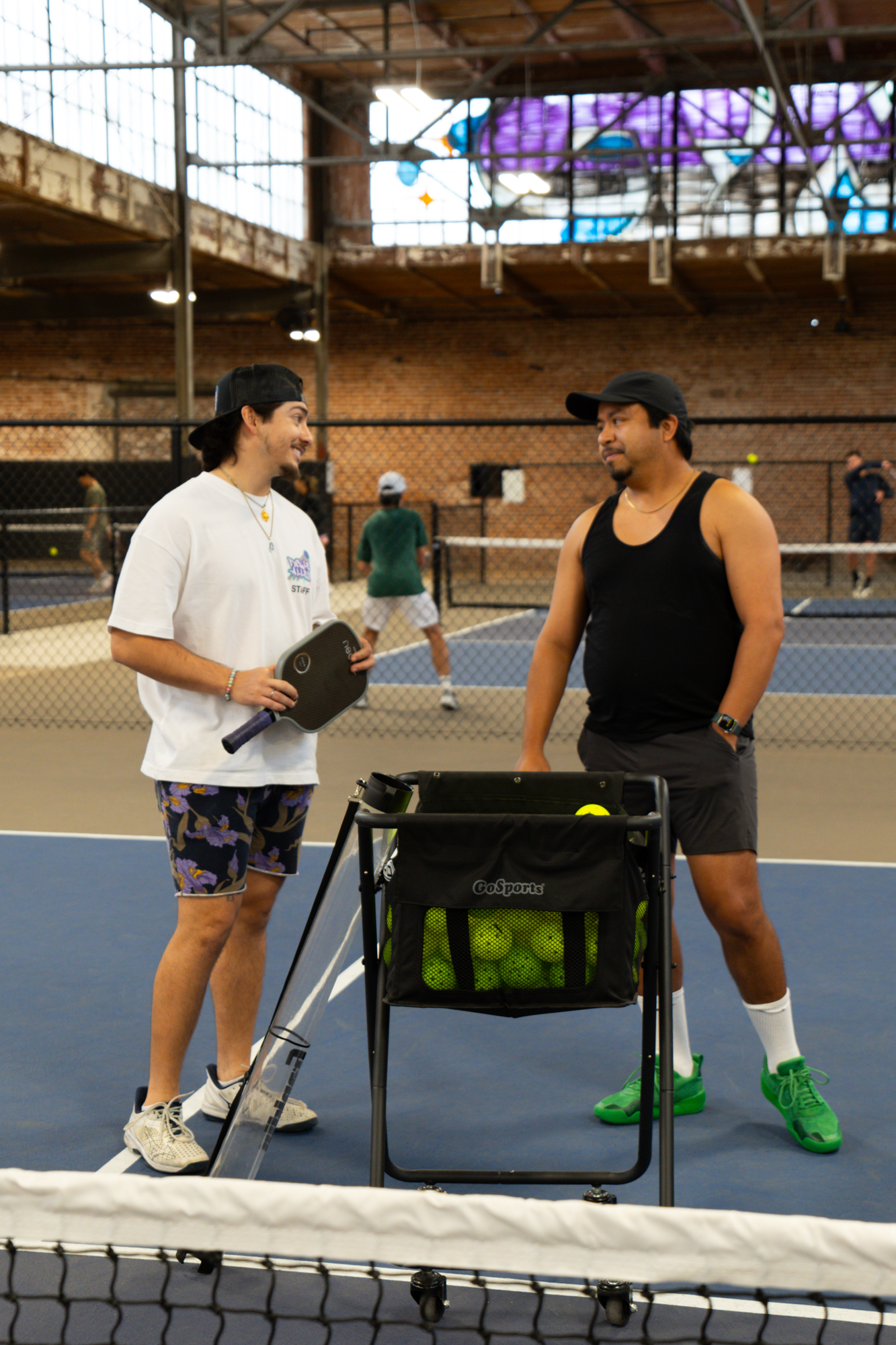 Pickleball Coach with Pickleball Player